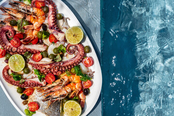 Grilled seafood