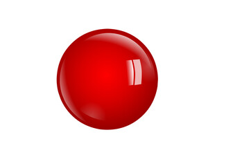 red button on white