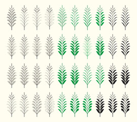 Design elements.
Set 11 Collection of leaf and tree vector.
