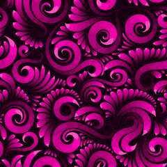 Vector seamless abstract floral pattern in pink colors