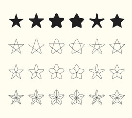 Design elements. 
Simple set 1 collection of stars icon.