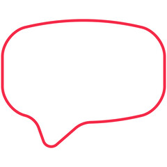 Speech bubble icon. Vector illustration isolated on transparent background. Png file.