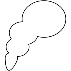 Speech bubble icon. Vector illustration isolated on transparent background. Png file.