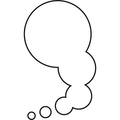 Speech bubble icon. Vector illustration isolated on transparent background. Png file.