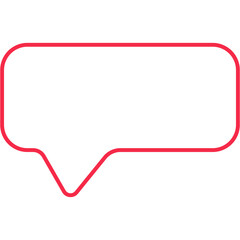 Speech bubble icon. Vector illustration isolated on transparent background. Png file.