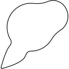 Speech bubble icon. Vector illustration isolated on transparent background. Png file.