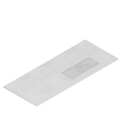 3d rendering illustration of a windowed envelope