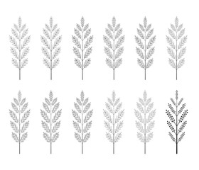 Design elements.
Set 6 Collection of leaf and tree vector.