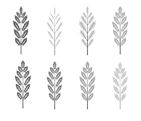 Design elements.
Set 5 Collection of leaf and tree vector.