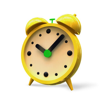 Yellow Alarm Clock PNG