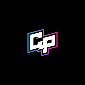 CP initial logo esport or gaming concept design