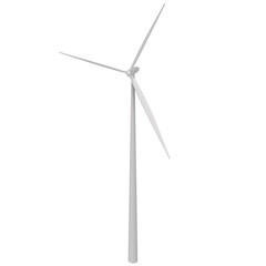3d rendering illustration of a wind turbine