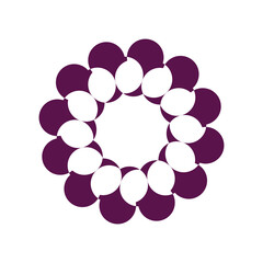 Nature flower vector logo design 