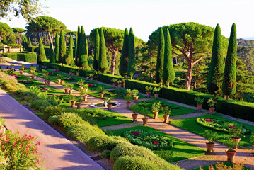 Fototapeta na wymiar pontifical gardens of castel gandolfo lazio italy