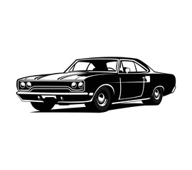 Plakat isolated american muscle car illustration vector