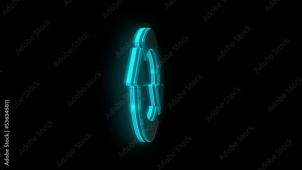 Aufkleber reset icon rotate around on black background use for garbage recycling, earth planet. reuse reduce r