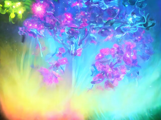 Obraz na płótnie Canvas Floral waterfall