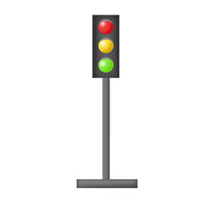 Street traffic light icon lamp. Traffic light direction regulate safety symbol. Transportation control warning