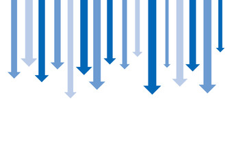  矢印　背景　青　下降