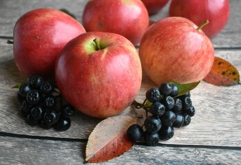 pomegranate and apples