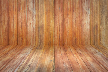 empty wooden planks wall perspective floor room interior background