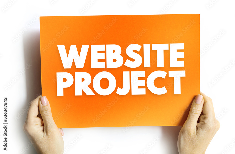 Poster website project text concept for presentations and reports