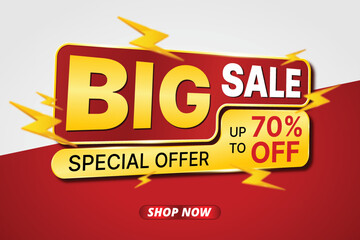 Flash sale banner template design for web or social media.