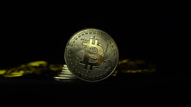 bitcoin with black back ground