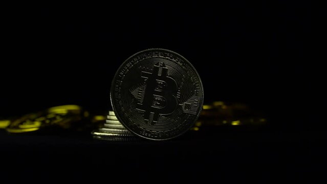 bitcoin with black back ground
