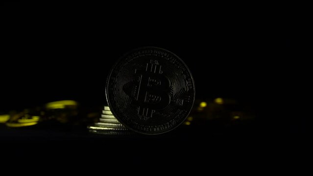 bitcoin with black back ground