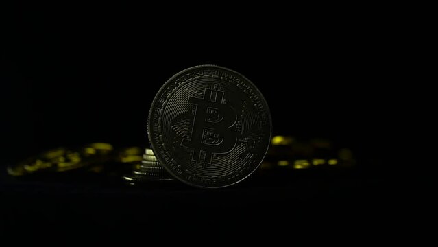 bitcoin with black back ground