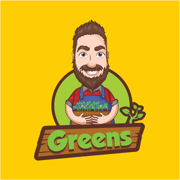 Microgreen farmers illustrations