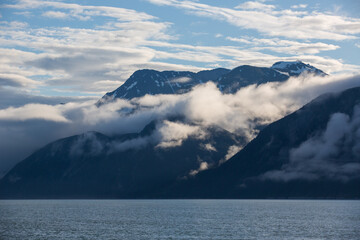 Mountain scenery near Haines, Alaska in the Lynn Canal © David Katz