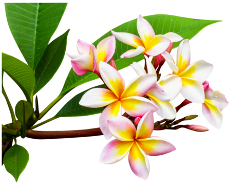 frangipani flower isolate and save as to PNG file