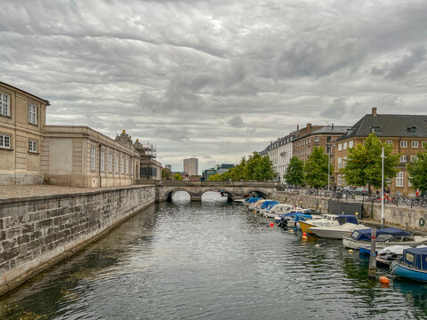 Fredrikholm's canal in Copenhagen, Denmark, Europe	