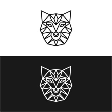 Wolf line art illustration