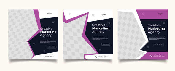 Digital business marketing banner for social media post template