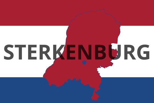 Sterkenburg: Illustration mit dem Namen der niederländischen Stadt Sterkenburg in der Provinz Utrecht