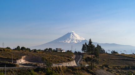 Fototapeta na wymiar Active volcano Cotopaxi located in Ecuador