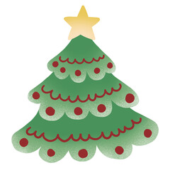 christmas tree isolated on white