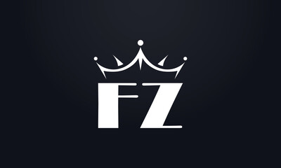 King crown logo design vector and extra bold queen symbol