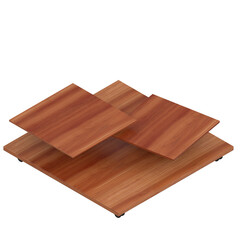 3d rendering illustration of a wheeled low side table