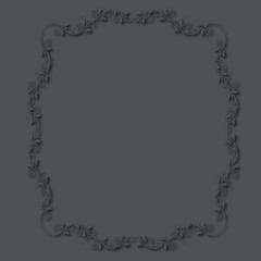 Frame, in the style of an ornament, Vector illustration eps 10, Art.