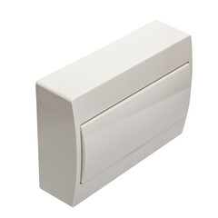 Fototapeta premium White plastic box for electrical equipment fuses