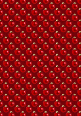 seamless red Christmas balls pattern on red background 