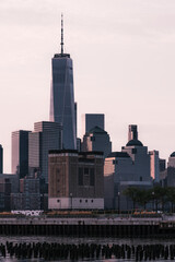 city skyline downtown Manhattan  skyscrapers