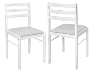 A chair made of natural wood with a soft seat in different angles. Isolated from the background. Interior element