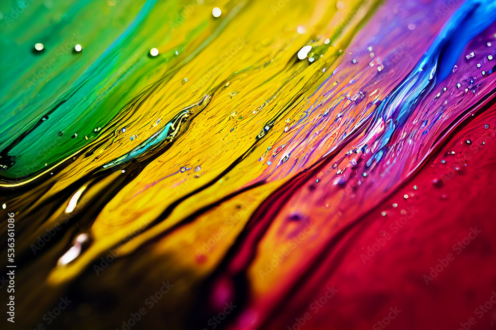 Poster abstract colorful paint splashing isolated background.
