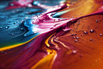 Abstract Colorful paint splashing isolated background.