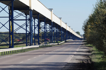 Droga do Kopalnia węgla "Bogdanka" na Lubelszczyźnie w Polsce.